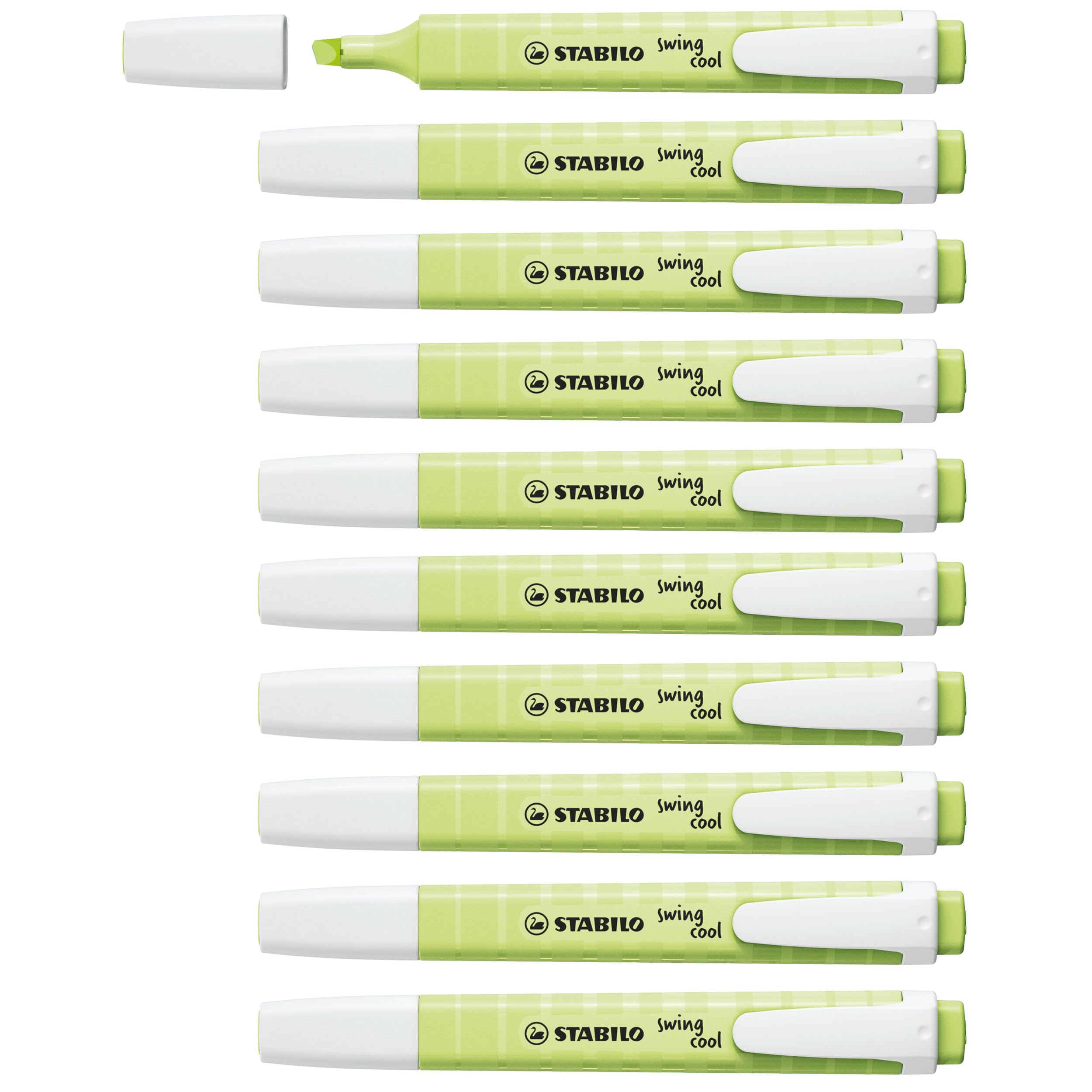 STABILO swing cool Pastel - Highlighter - Pack of 10 - Dash of Lime