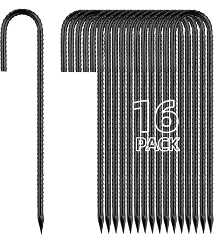 12 Pack Deck Anchors Pegs With Carabiners - Aluminum Rope Tensioner; Tent Tie Down Stakes, Windproof Canopy Tent Anchors, Outdoor Camping Accessories