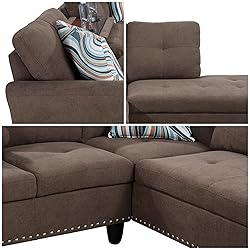 GlasFlength L Shaped Couch, Modular Sectional Sofa