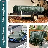 VOUNOT 1.5x6m Waterproof Tarpaulin 240 g/m² Ultra Heavy Duty Green view 7
