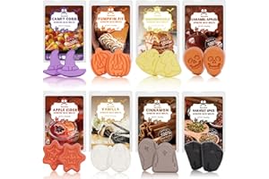SALKING Halloween Soy Wax Melts Gift Set - Fall Scented Wax Cubes with Pumpkin Pie, Caramel Apples, Candy Corn, Vanilla, Snic