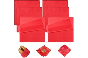 Estune 240 Pcs 12 x 12 Inch Deli Paper Sheets Sandwich Dry Wax Paper Oil Proof Food Basket Liners Food Wrapping Sheets for Bread, Party, Picnic, Festival, BBQ (Red)