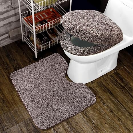 Amazon Co Jp トイレ 3点セット 便座カバー U型o型トイレ兼用フタカバー ト 足元マット フワフワ 防寒 吸水 速乾 コーヒー ホーム キッチン