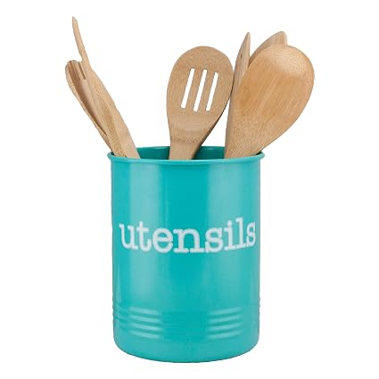 Buy Large Turquoise Utensil Holder New Teal Kitchen Accessories To Organize Your Kitchen Gadgets And Cooking Utensils Farmhouse Utensil Caddy Teal Online At Low Prices In India Amazon In