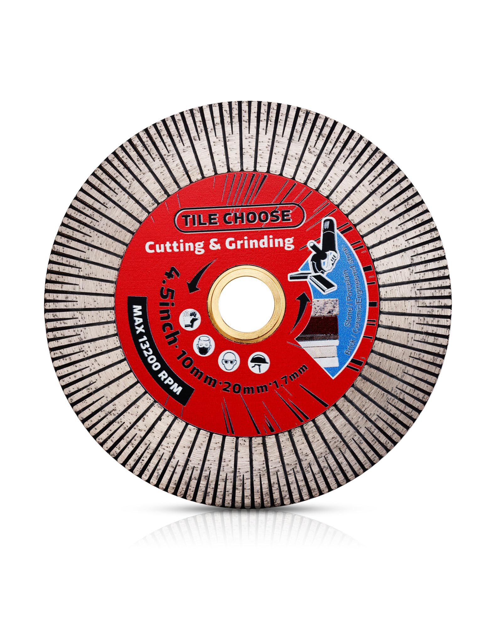 Casaverde Porcelain Cutting Disc,115mm Diamond Tile Blade for Granite Marble Porcelain Tile
