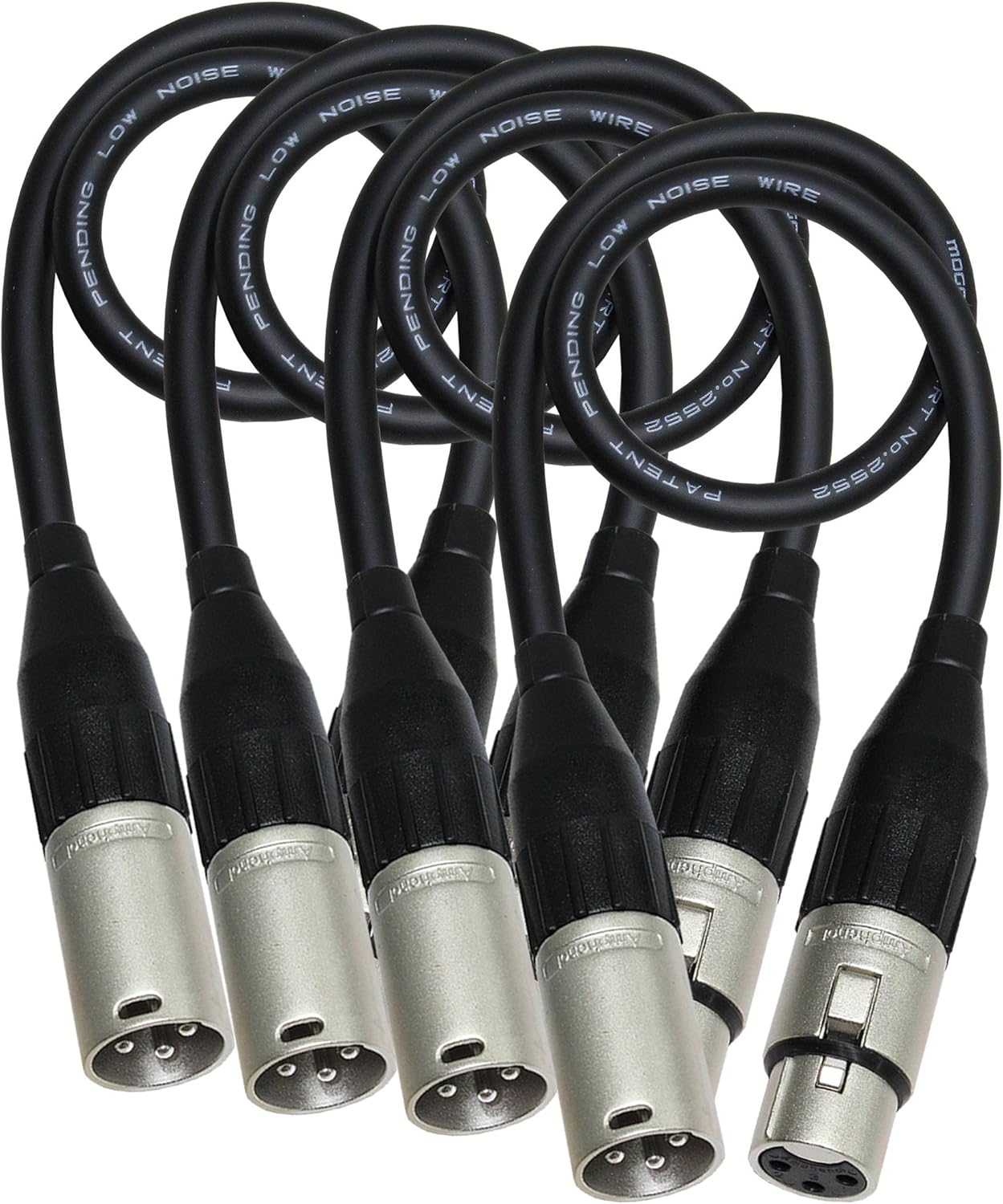 4 Units 2 Foot Balanced Microphone Cable Custom Made by