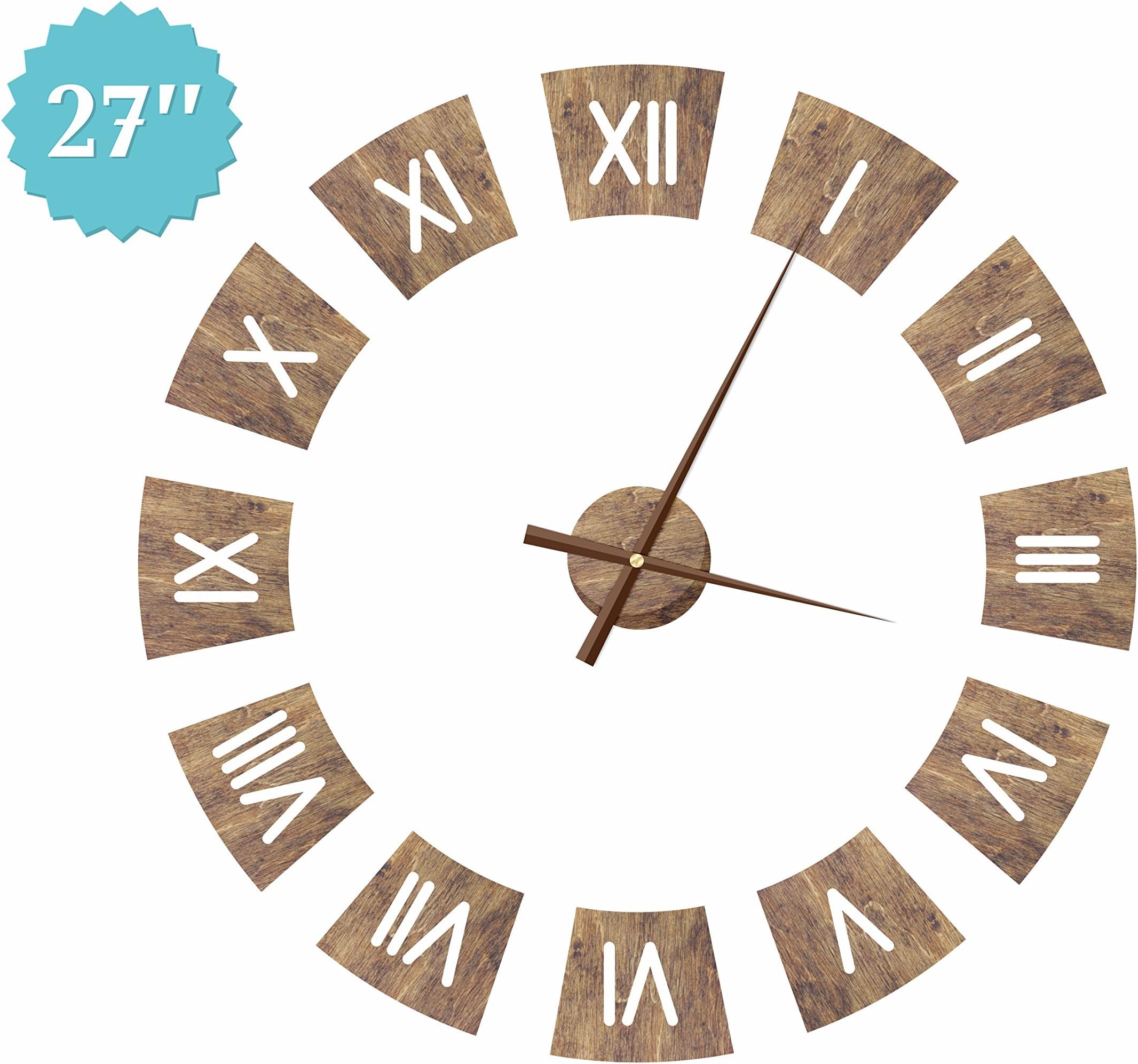 Roman Wall Clock Wooden Wall Clock Home Clock Modern Style Modern Wall Clock Housewarming Gift Anniversary Living Room Clock