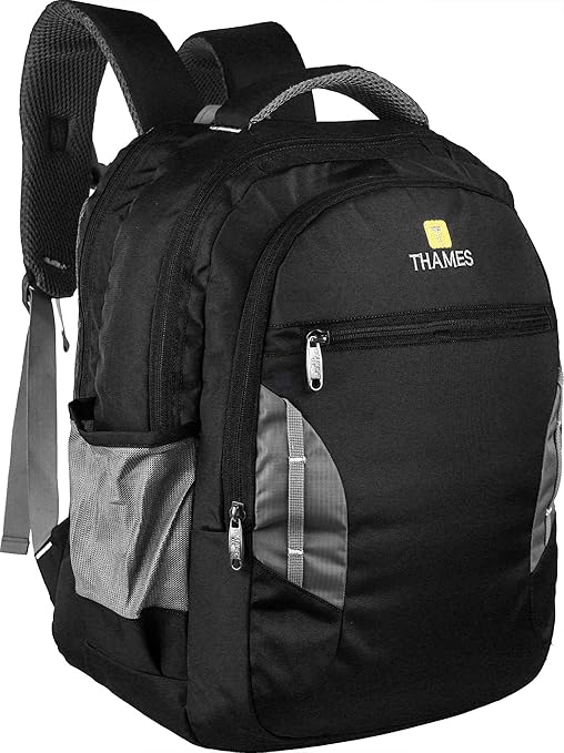 Thames Pixel Polyester 35L Laptop | Travel | College Backpack (Black)