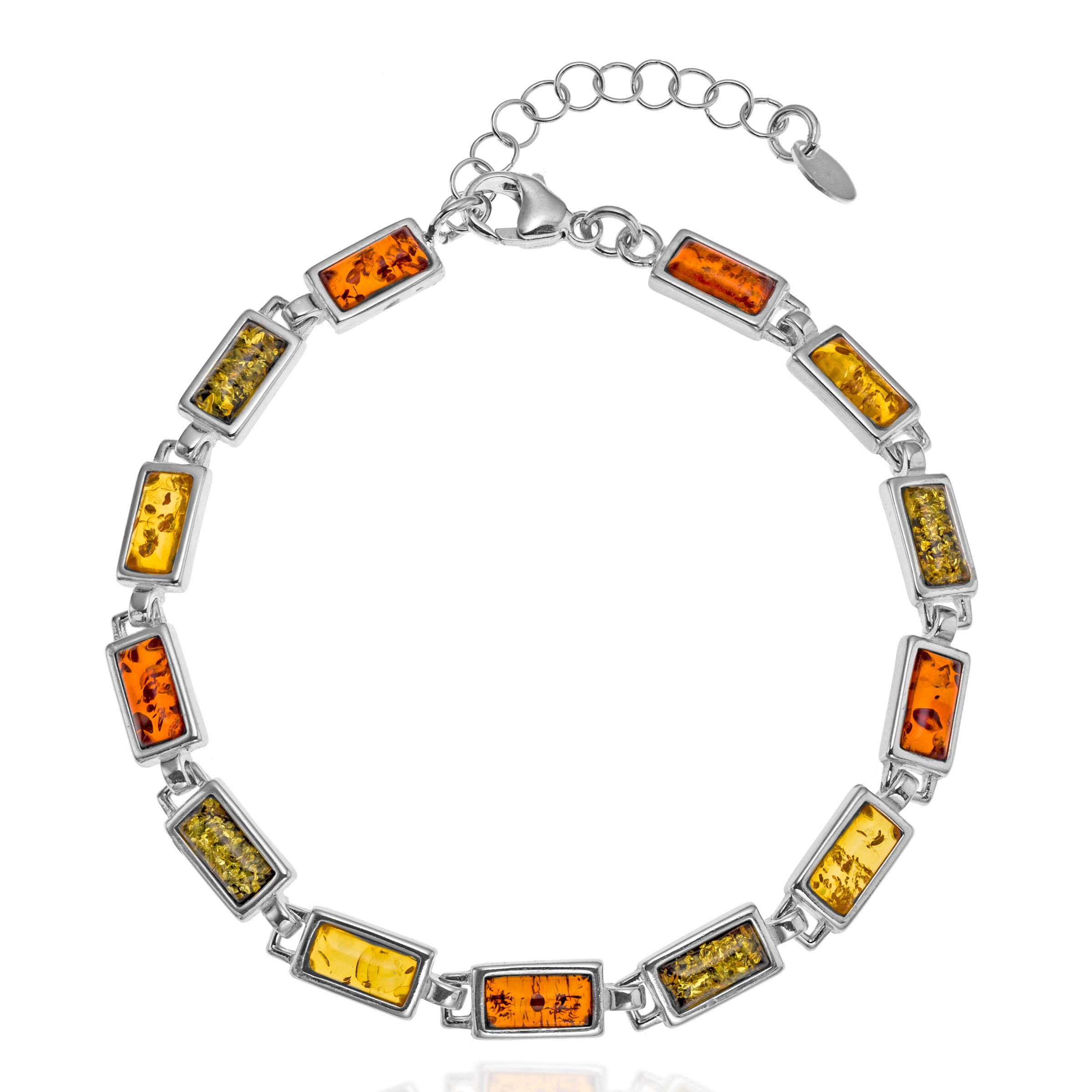Copal Womens Genuine Amber Bracelet With Adjustable Silver Clasp And Fine Craftsmanship Details