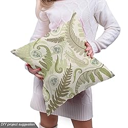 Ambesonne Botany Fabric by The Yard, Fern Leaves
