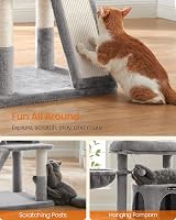 Feandrea Cat Tree Tower Widened Perch Large Cats PCT51WV1 Light Grey view 7