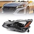 Huray Full LED Headlight Assembly Fit for Nissan Altima 2023 2024 LH Projector Headlamp w/LED DRL OE Style Left Driver Side