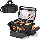 Trahzia 14-Inch Tool Tote Bag for Men, Heavy Duty Tool Organizer with Anti-slip Bottom and Shoulder Strap for Electricians, C