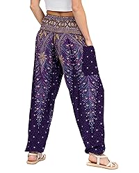 LOFBAZ Harem Pants for Women Yoga Boho Hippie