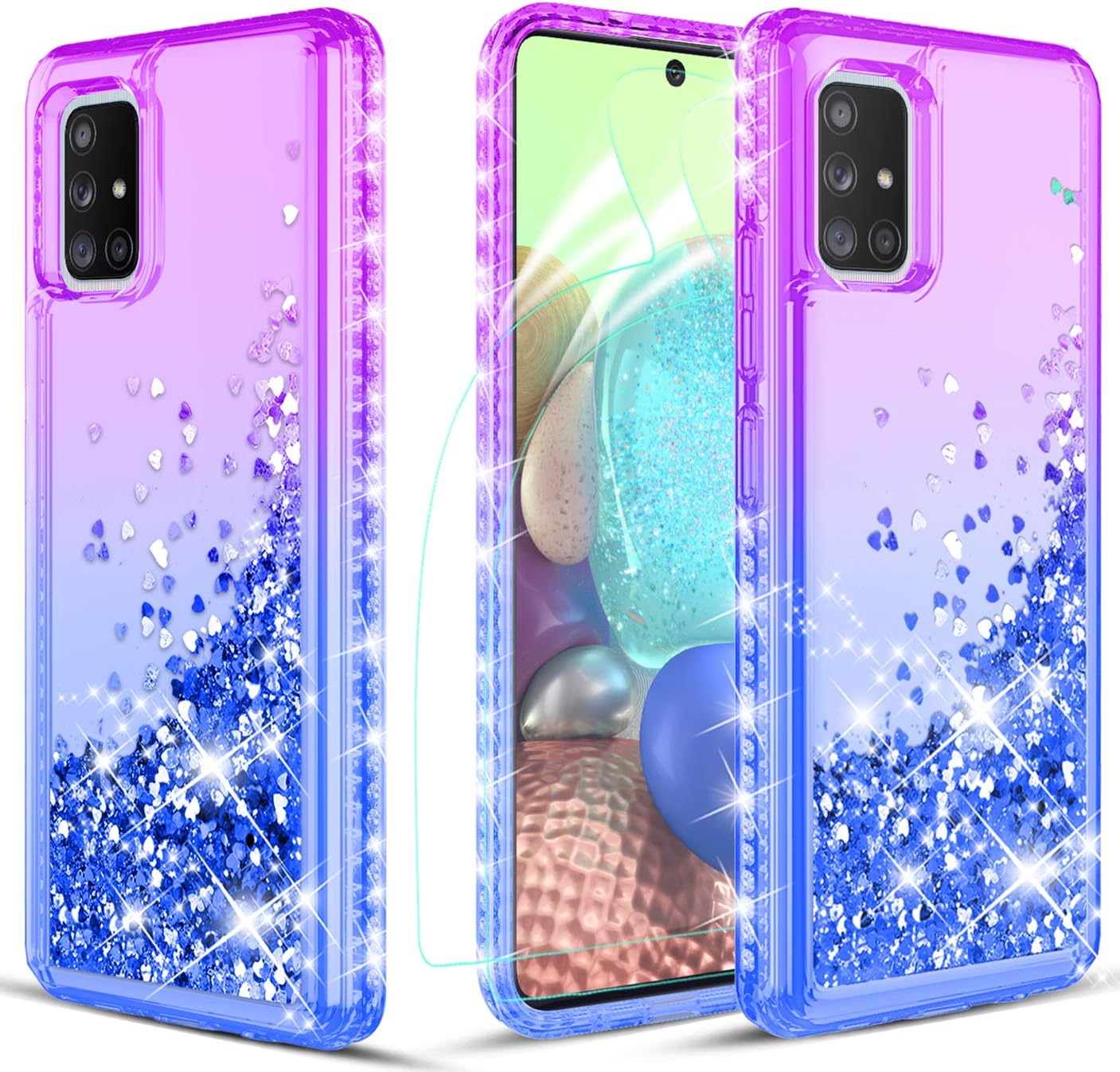 Wallme for Samsung Galaxy A71 5G Case, [NOT fit A71 5G UW Verizon] w/ [2 HD Screen