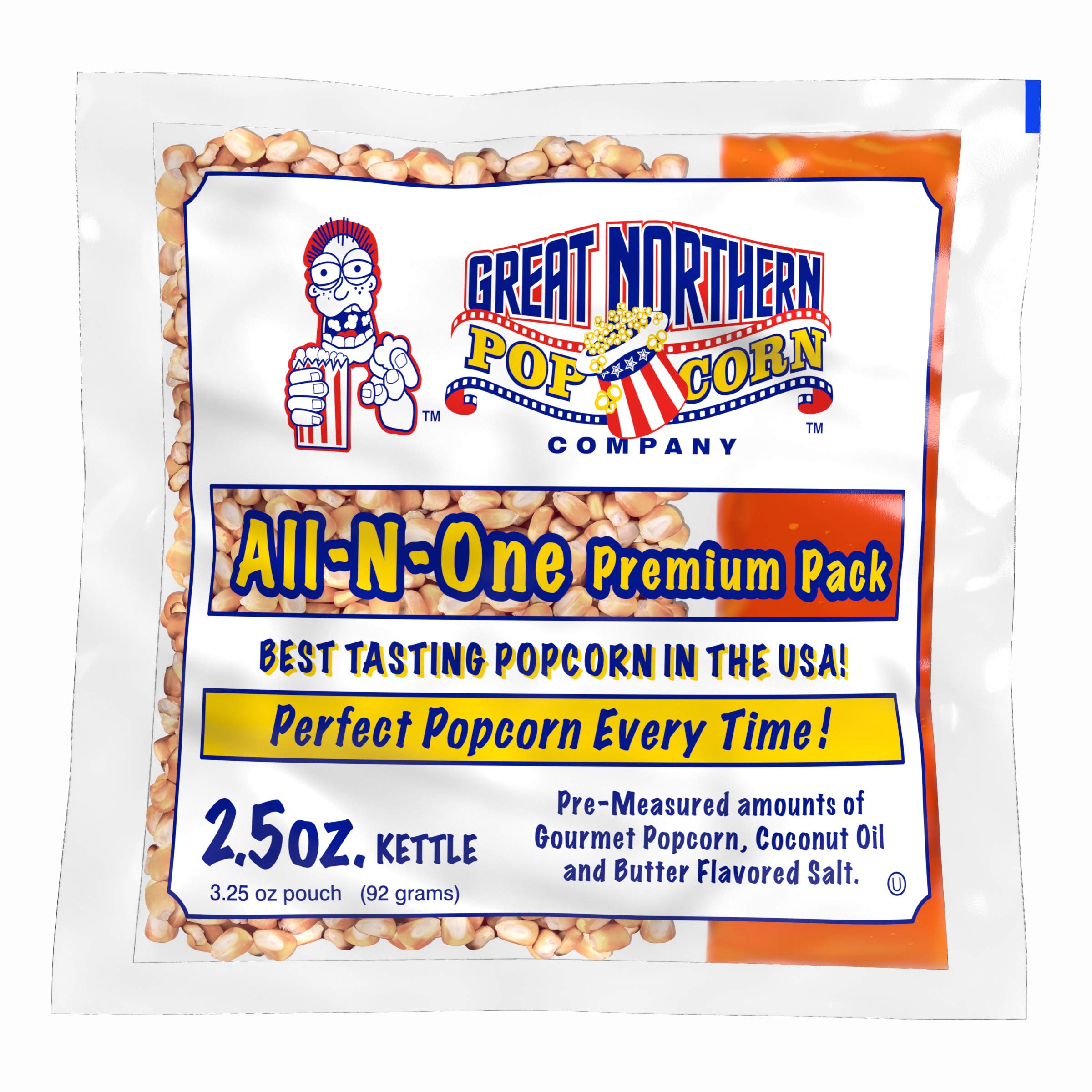 EXP 8/31/2020 4099 Great Northern Popcorn Premium, Popcorn Portion Packs, 2.5 Ounce (Pack of 24)