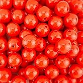 90 Round Red Acrylic Beads 14mm Diameter with 2.4mm Hole