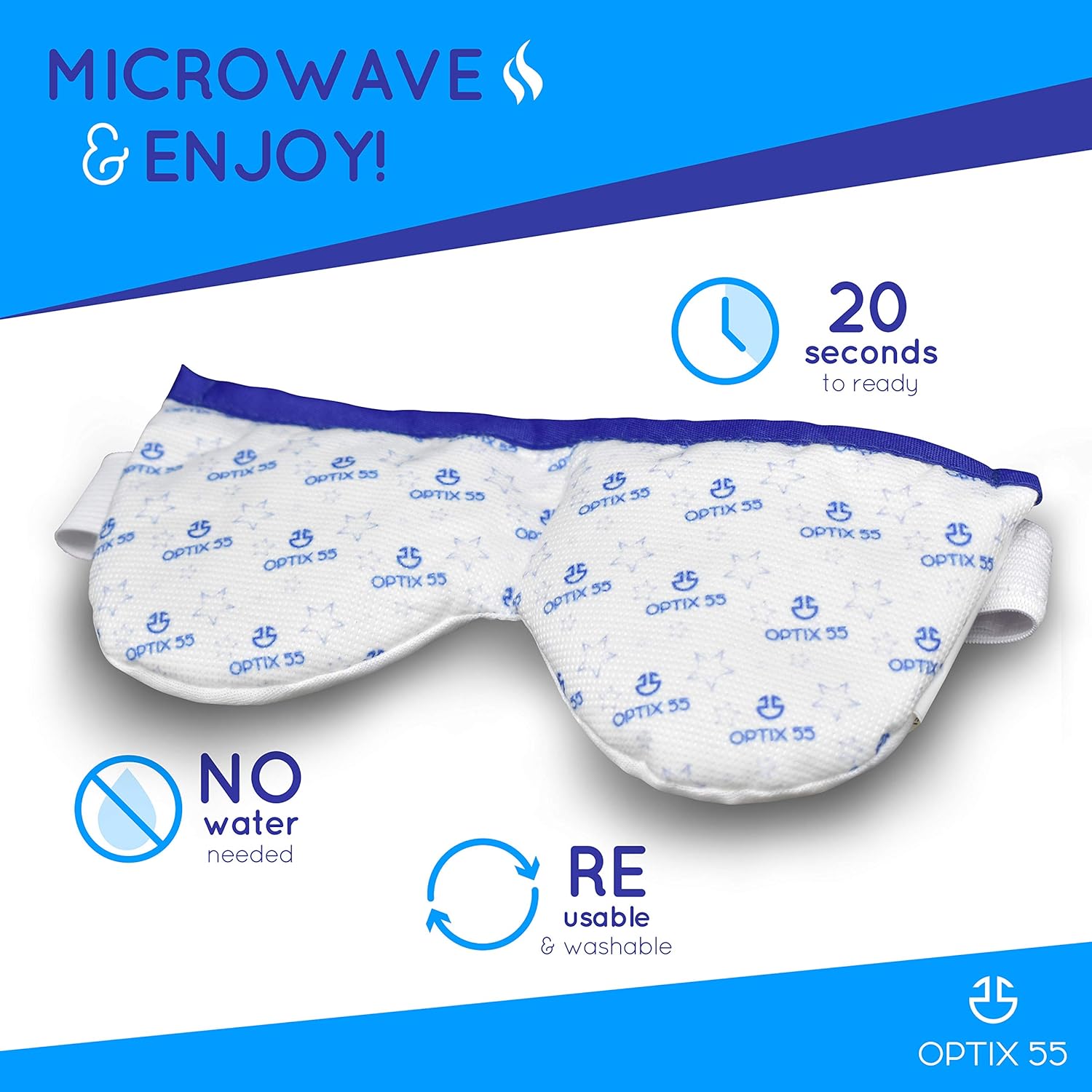 Eye Mask for Dry Eyes - Moist Heat Microwave Activated Warm Compress, Relieves Stye & Pink Eye: Health & Personal Care