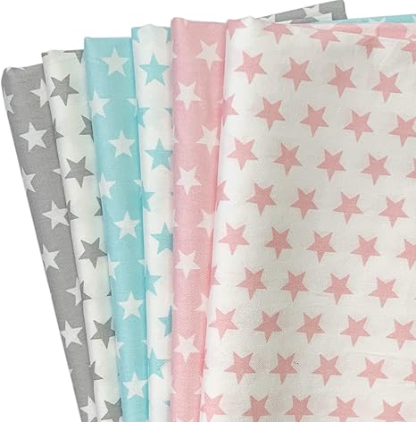 Amazon 6枚 綿生地 はぎれ セット 手作り 北欧 かわいい おしゃれ スター 46x56cm Diy 手芸用 パッチワーク布 カットクロス 布 星 布 生地 通販