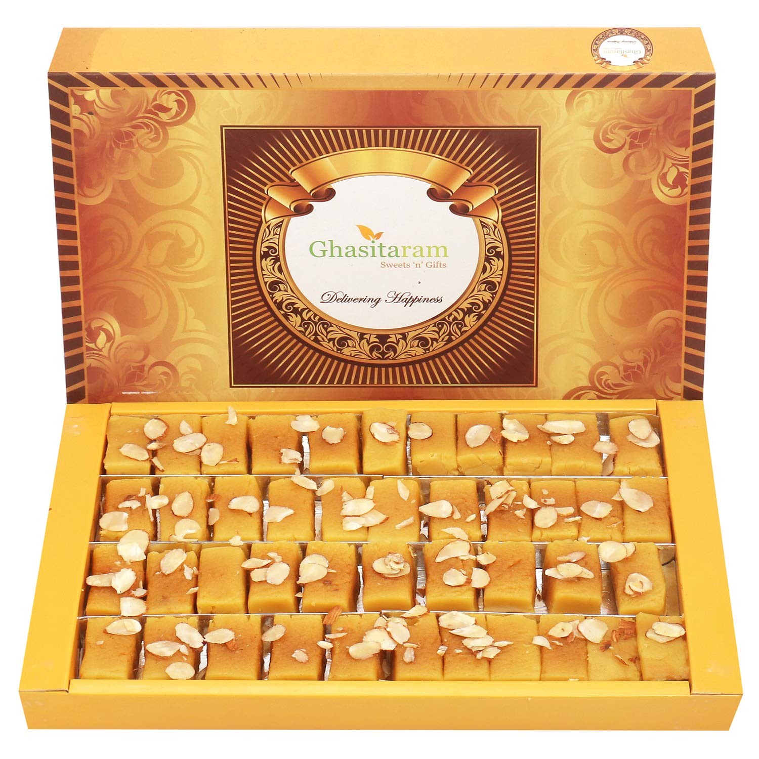 Ghasitaram Gifts Indian Sweets - Diwali Gifts Diwali Sweets - Soft Mysore Pak, 800g
