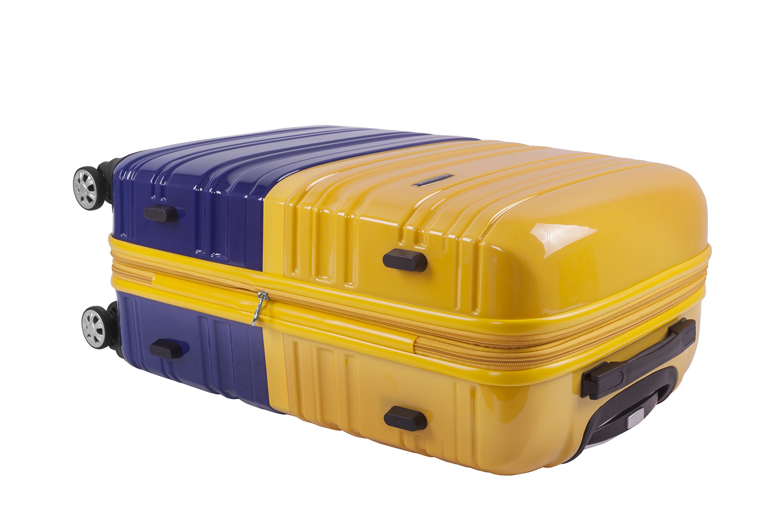 Rockland Melbourne Hardside Expandable Spinner Wheel Luggage, Two Tone Navy, Carry-On 20-Inch