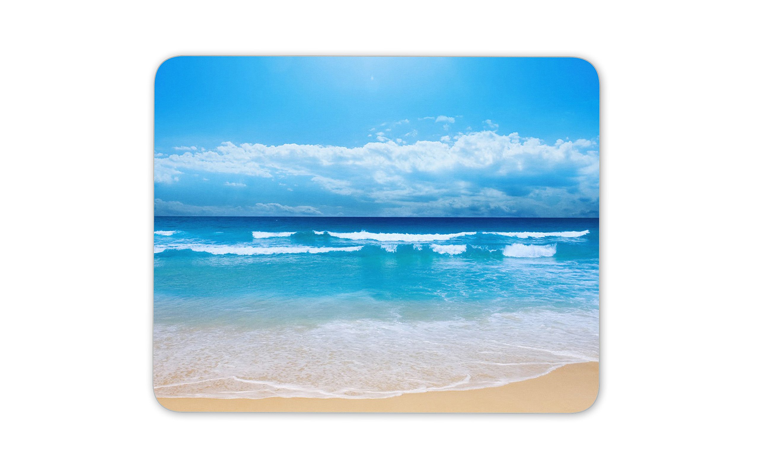 Destination Vinyl Ltd Beautiful Beach Scene Mouse Mat Pad - Holiday Sand Sea Surf Computer #8962