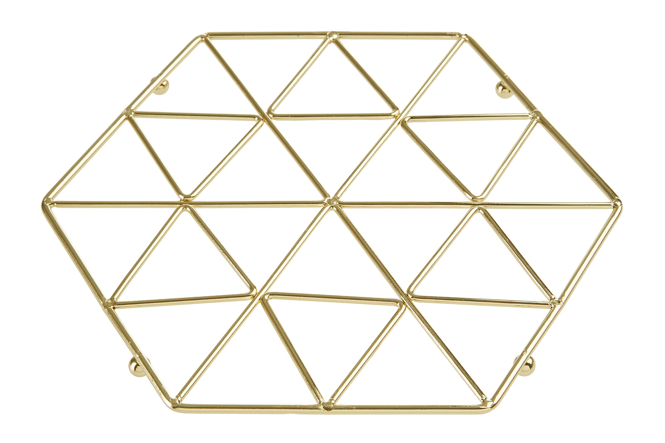 Premier Housewares Vertex Trivet, Gold, 22 x 22 x 2 cm
