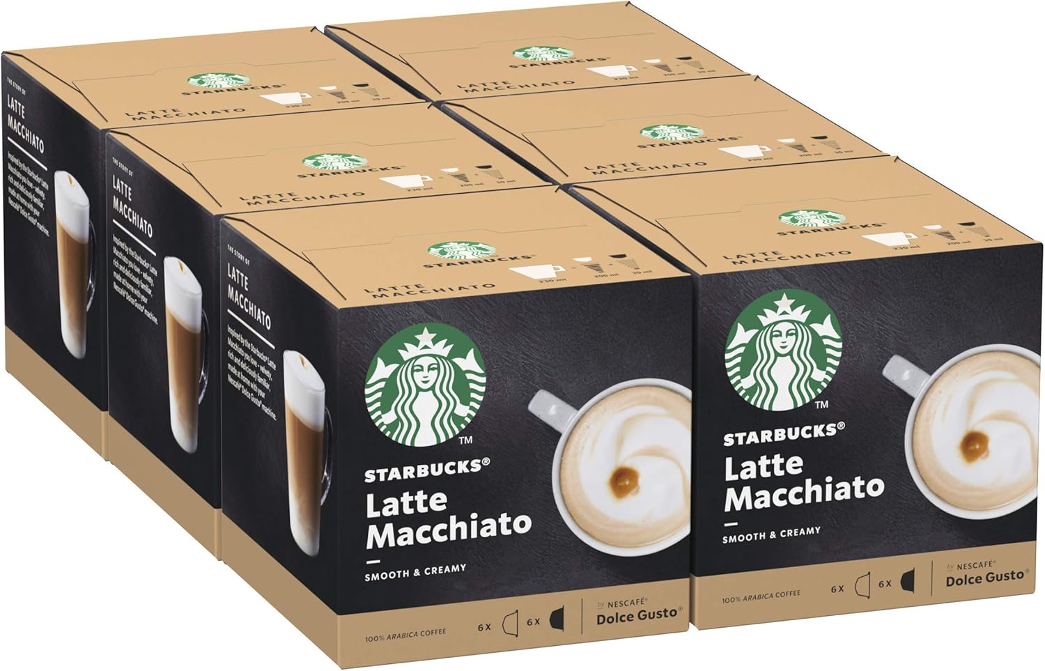STARBUCKS Latte Macchiato By Nescafe Dolce Gusto Coffee Pods, 12
