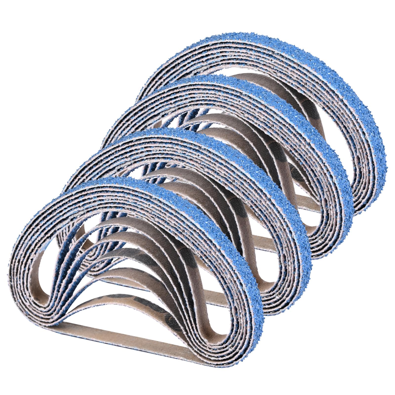 Shineboc Sanding Belt 10 x 330 mm, 40PCS Sander Belts 40/60/80/120/240/400 Grit for Polishing Metal, Wood