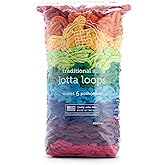 friendly loom Lotta Loops Rainbow 7" Traditional Size Cotton Loops Makes 6 (6" x 6') Potholders by Harrisville Designs Made i