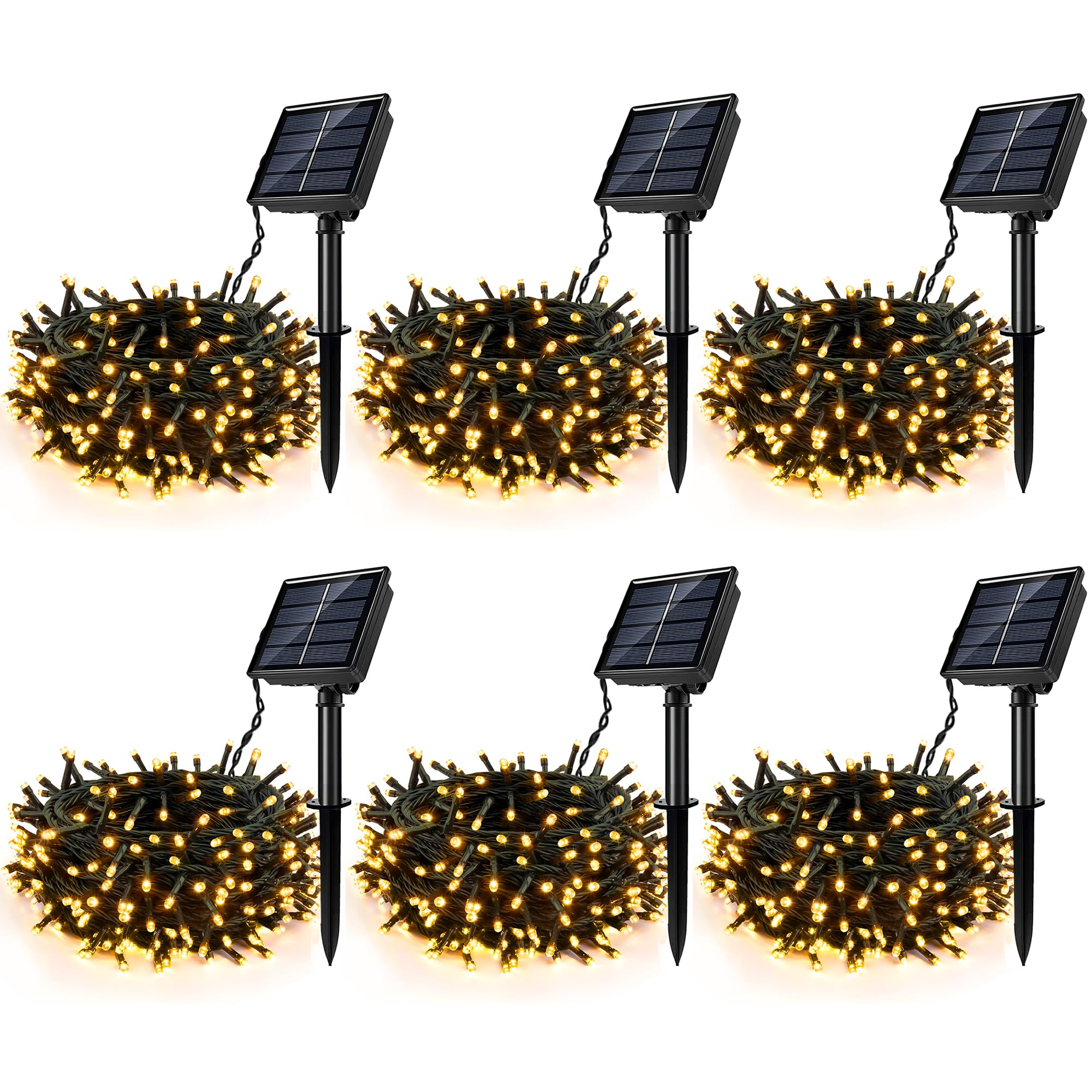 Photo 1 of [6 Pack] Solar String Lights for Outside, 236 FT 600 LED Solar Twinkle Light Outdoor with 8 Modes & Memory Function, Waterproof Chrismas Lights for Xmas Tree Party Decorations