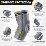 CAMBIVO Elbow Support 2 Pack with Gel Pad Dual Stabilizers Grey M view 2