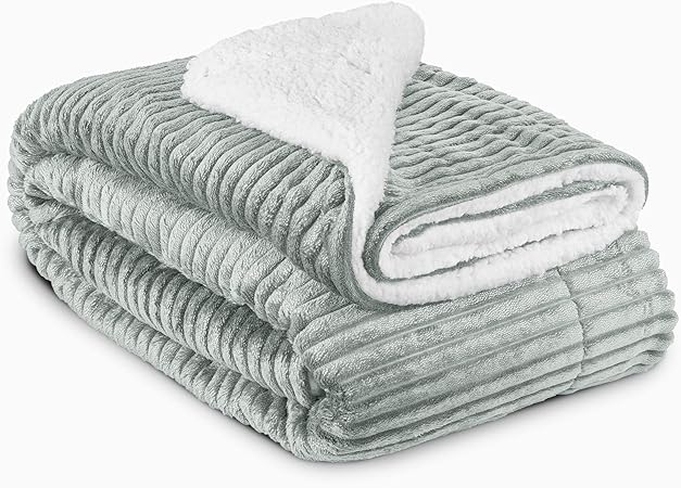 Beautissu Plaid Elisa Fleece Deken 220 X 240 Extra Zachte Sherpa Dekens Licht Grijs Amazon Nl