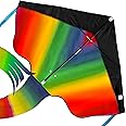 aGreatLife Rainbow Kite for Kids Easy to Fly in Low Wind Speed, Beginners Kids Kite for Family Outdoor Games and Activities, 
