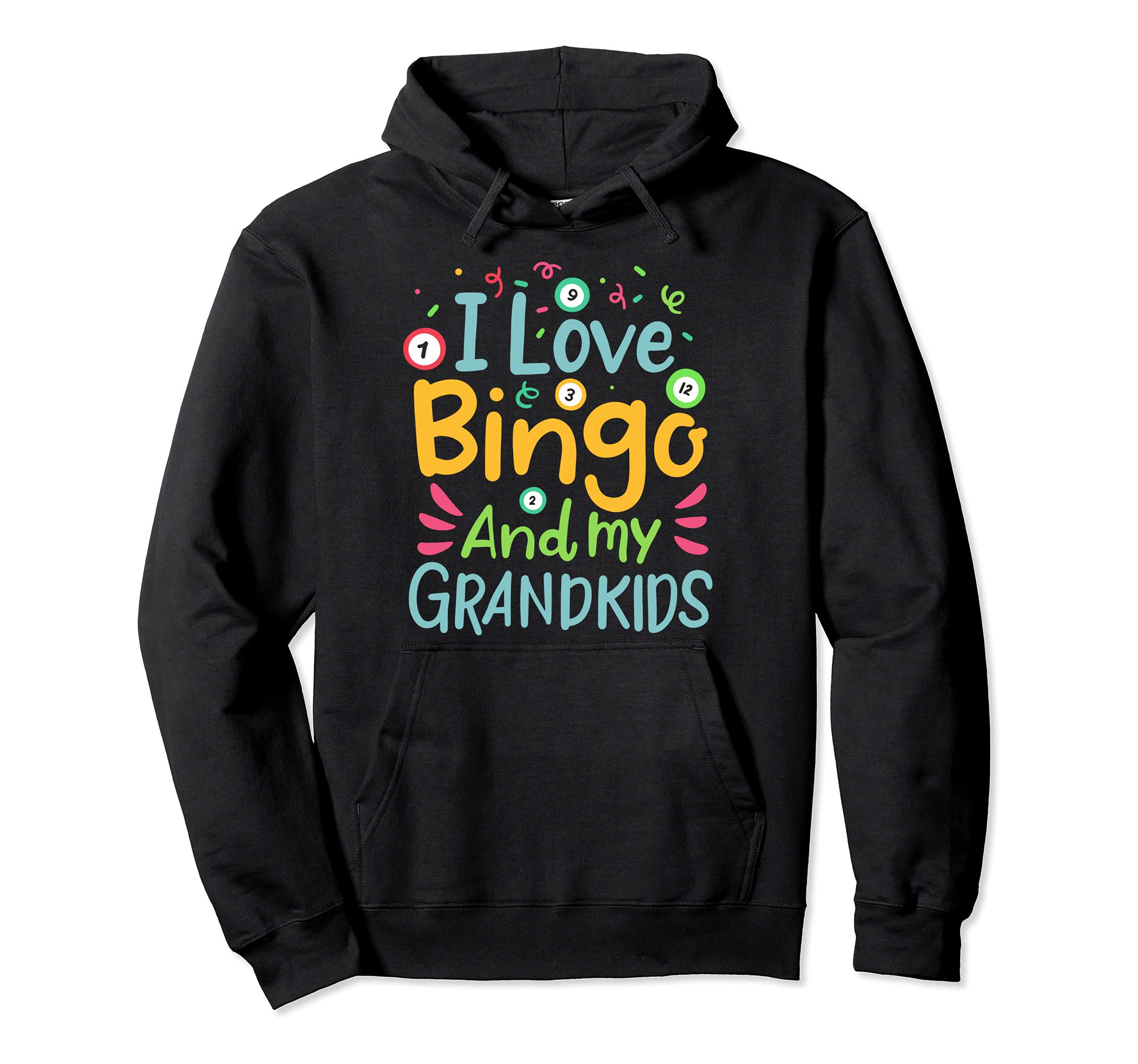 bingo grandma or grandpa gift Bingo and my grandkids Pullover Hoodie