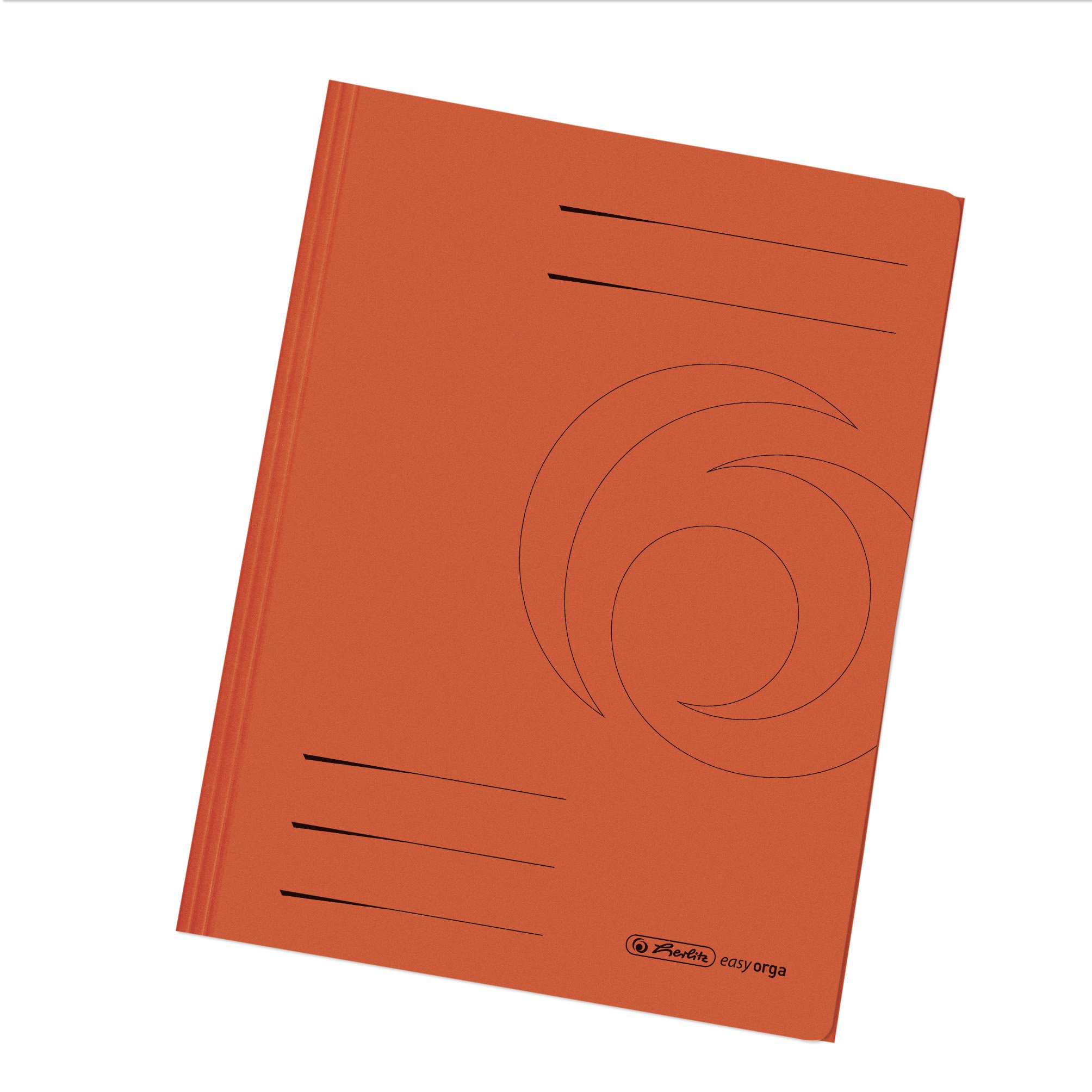 Herlitz A4 Recycled Intense Colour 3-Flap File - Orange (10 Pieces)