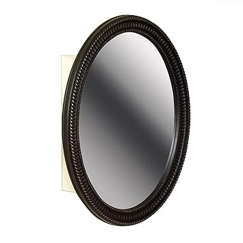 Zenith Bmv2532bb Oval Mirror Medicine Cabinet Oil Rubbed Bronze Frame Amazon In Home Kitchen