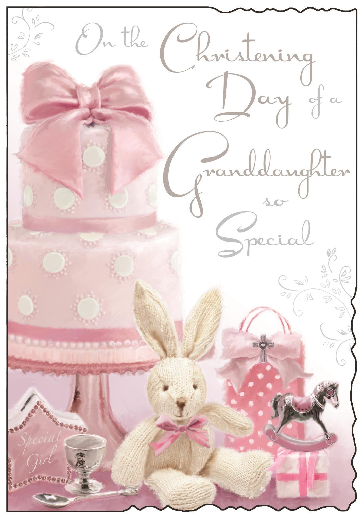 On The Christening Day of A Granddaughter So Special - Christening Day Card JJ by Jonny Javelin
