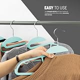 KEPLIN 20-Pack Non-Slip Hangers Slimline 360° Swivel Teal view 5