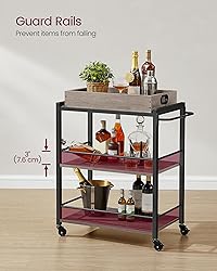 VASAGLE Kitchen Serving Cart with Removable