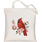 Louise Maelys Canvas Tote Bag for Women Cute Cardinal Aesthetic cotton Shopping Women gift Reusable Grocery Bags