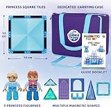 Science Kidz Magnetic Tiles Princess Castle Set 114 Pieces Case Figures view 4