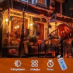 ICRGB Solar Rope Lights Outdoor, 66FT 200 LED IP67