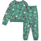 Minecraft Christmas Fleece Pullover Sweatshirt and Jogger Pants Outfit Set Little Kid to Big Kid Sizes (5-18-20)