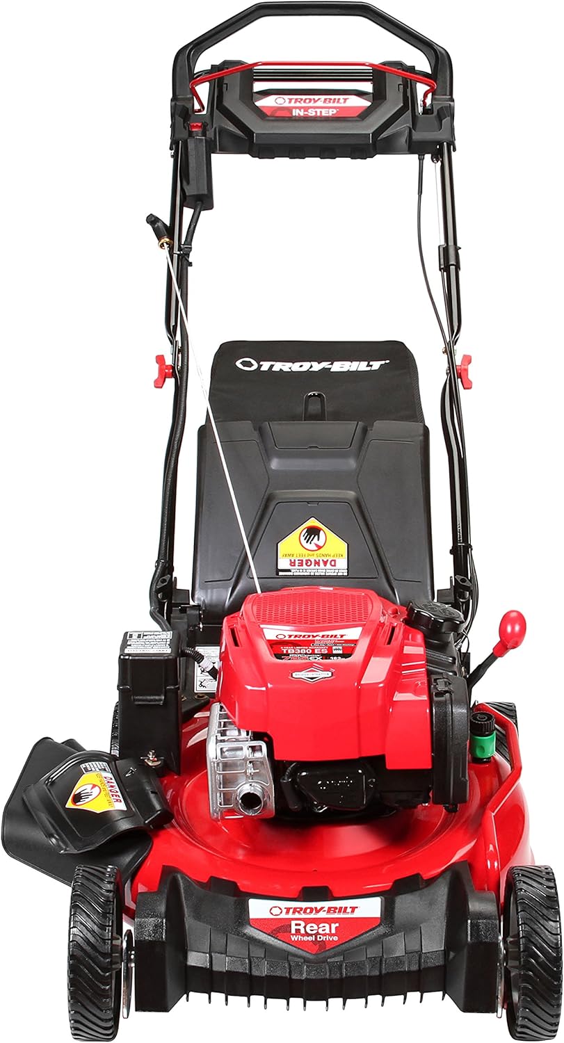 valley lawn mower on Amazon Com Troy Bilt Tb380es 163cc 21 Inch In Step Rwd Self Propelled Lawn Mower With Electric Start Garden Outdoor