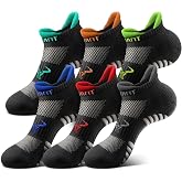 BULLIANT Men Cushioned Compression Nylon Ankle Running Socks No Show 6Pack | Fully Terry Sole | Arch Support | Nylon Stretch Yarn | Seamless Toe Closure | Moisture-Wicking Breathable Mesh