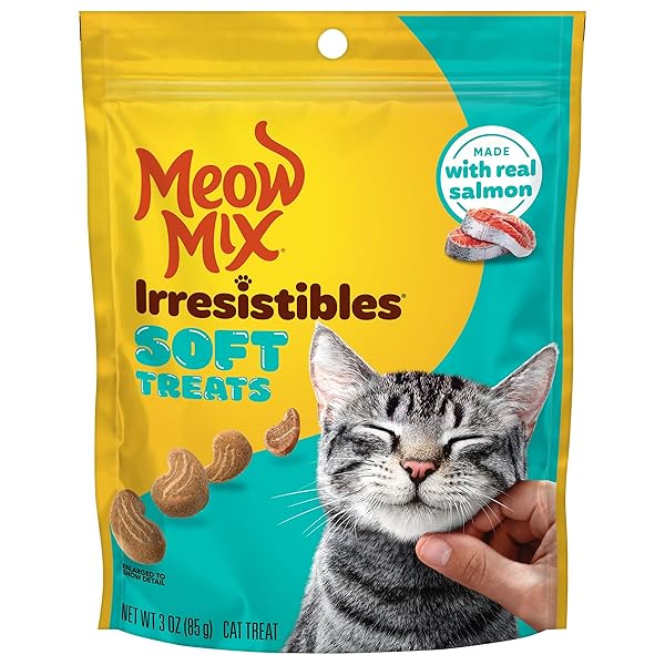 MEOW MIX IRRESISTIBLES SOFT CAT TREATS MADE WITH...