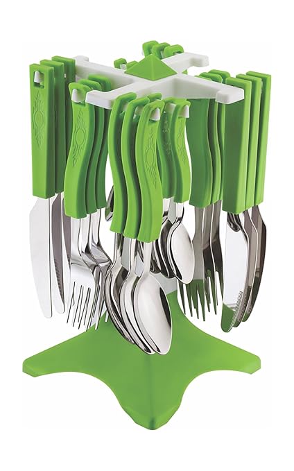 Tosmy Swastic Cutlery Set, Color may vary (TCS2)