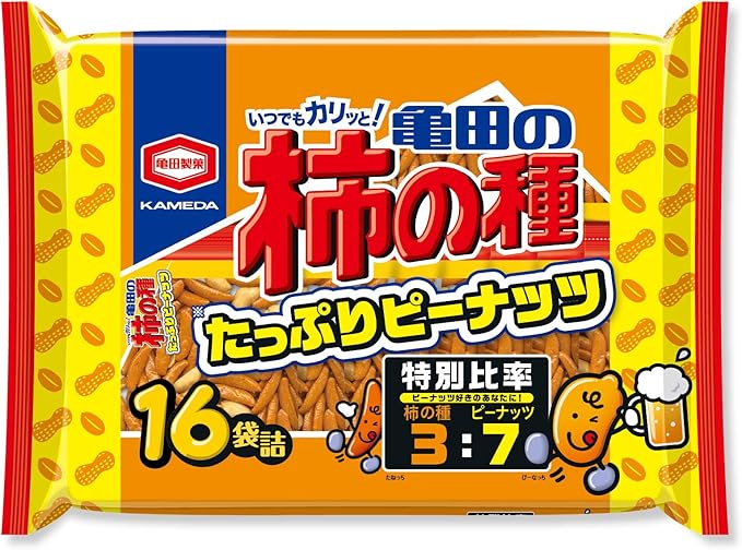 亀田製菓 亀田の柿の種たっぷりピーナッツ16袋詰 560g