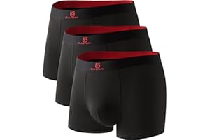 GLESTORE Mens Underwear Trunks Pack Modal Underwear for Men with Pouch Moisture Wicking